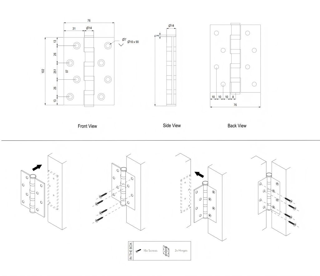 DH-A011 Bearing Hinge