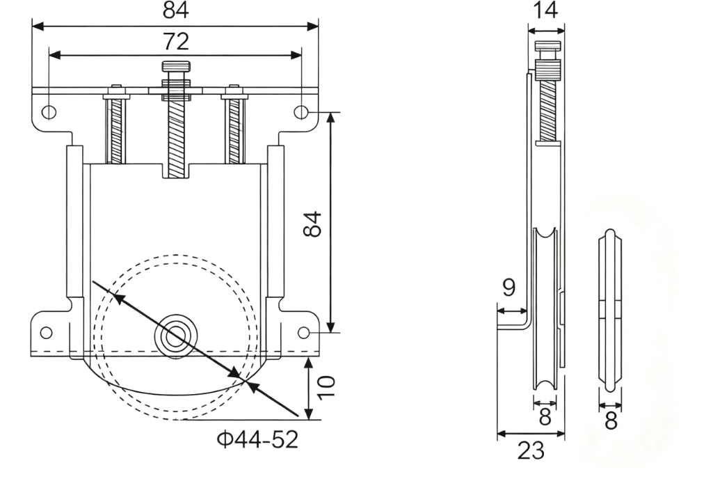 DF-B021 Roller Structure And Dimensions